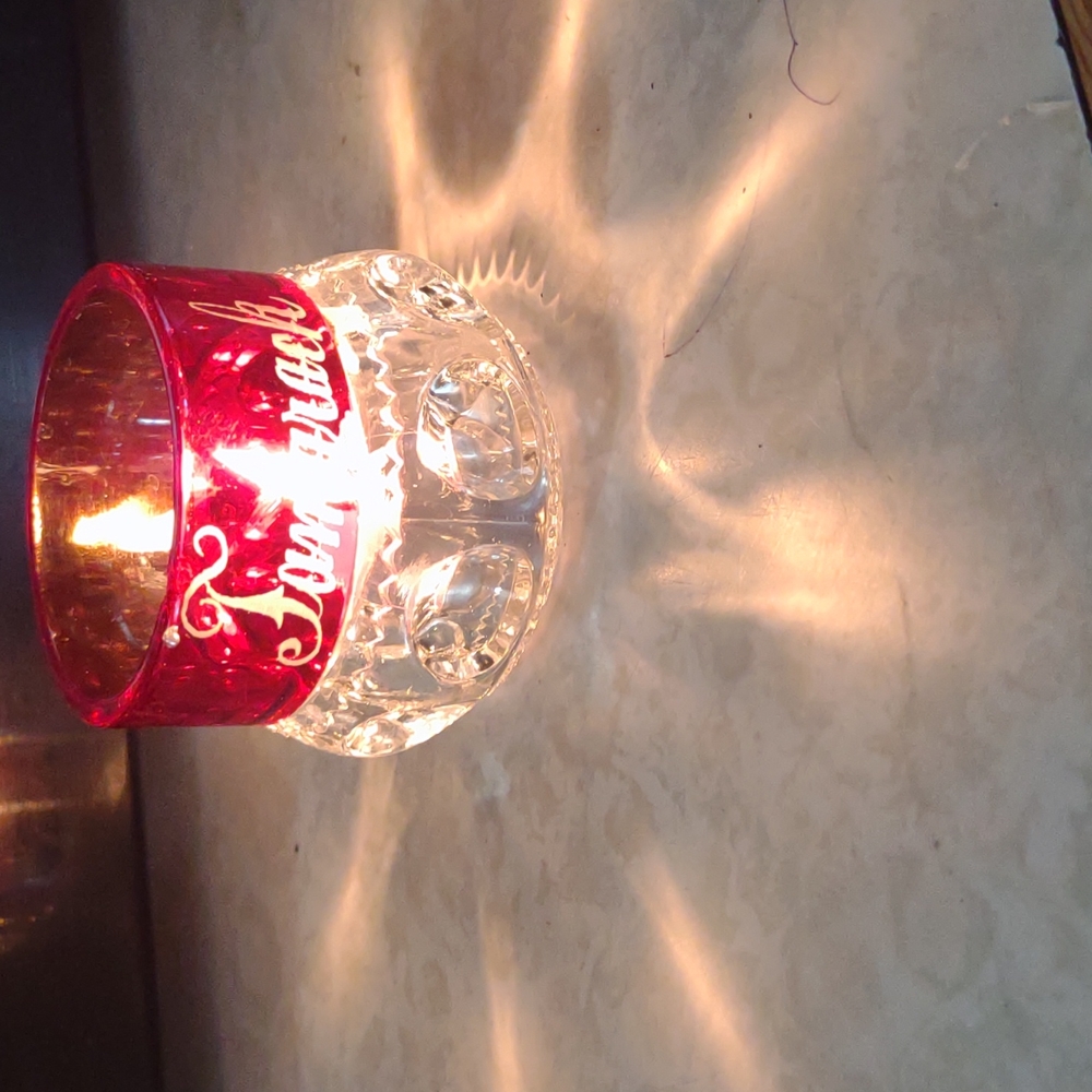 Vintage Small Tamarack Ruby crystal glass.